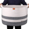GOCAN XXXL korb aufbewahrung groß wäschekorb D55XH35cm wäschesammler aufbewahrungskorb für Decken Kissen Kleidung körbe mit Griffen für kinderzimmer wäschekorb grau