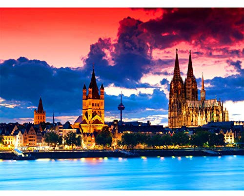 DIY 5D Voll Bohrer Diamant Malerei Kits Kölner Dom diamond painting Kristall Strass Stickerei gemälde Kreuzstich Kunsthandwerk für Home Wand-DecorRound Drill30x40cm