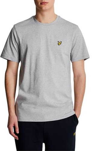 Lyle & Scott Camiseta Lisa Color carbón Jaspeado, Gris Claro, XL