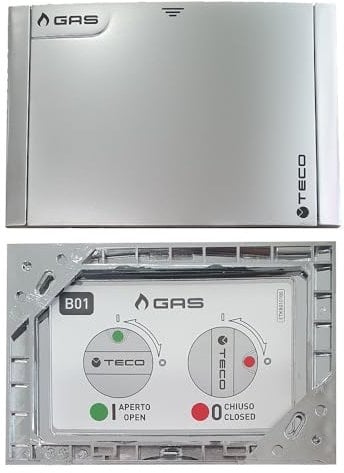 Placca di copertura valvola Gas Teco B01 Multicolore by HYDRO HOME (CROMO SATINATO)