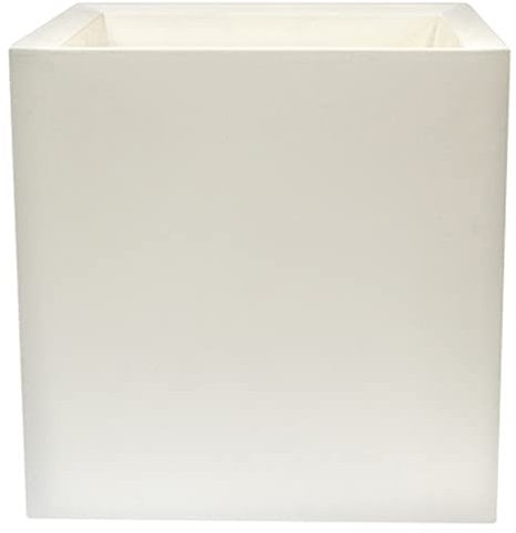 MACETERO DE POLIETILENO BLANCO 40X40 CM