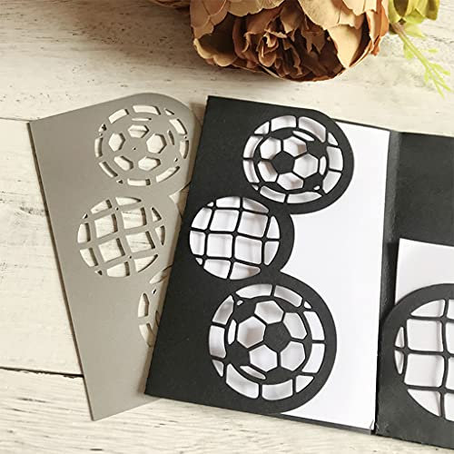 3 Fußball Geburtstag Hochzeit Karte Metall Stanzformen Stanzformen für Kartenherstellung Clearance, Prägeschablonen für Scrapbooking, DIY Album Papierkarten Dekoration