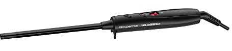 Rowenta x Karl Lagerfeld CF311L Curls Forever Lockenstab | extra-schmaler 10 mm Durchmesser | konstante 180°C | lang anhaltende Ergebnisse | Keratin & Glow Beschichtung | Schwarz/Rot