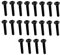 M4 x 10mm Black Monitor Wall Mount Bracket Phillips Screws Bolts for Samsung Philips Sony Toshiba LG JVC (Pack of 20)