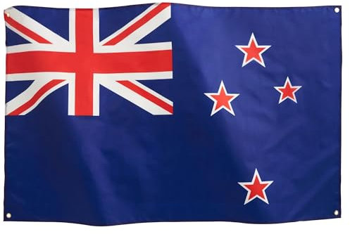 Runesol Bandiera Nazionale Della Nuova Zelanda 3x5, 91x152 Cm, Rugby All Blacks, Giornata dell'anniversario di Nelson, Impermeabile, Cricket, Esterno, Giorno dell'anniversario