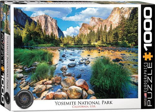 empireposter Yosemite National Park - 1000 Teile Puzzle Format 68x48 cm + Puzzle Alu Rahmen für 1000er
