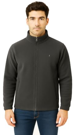 Step Ahead Premium Full Zip Polar Fleece Jacket – High Visibility Casual Workwear, Lightweight & Warm, Durable Safety Work Jacket for Men & Women (Charcoal, XL)