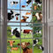 Runtoo Wandtattoo 3D Kuh Lustig Wandsticker Nutztiere Wandaufkleber Kinderzimmer Bauernhaus Schlafzimmer Wohnzimmer Fenster