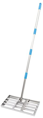 Rasen-Nivellierrechen, mit 200 cm Griff Wiese Rake Rasenassistent Gartenarbeit Rasen Mutterboden Rasen Licht Gartenarbeit für Hof Garten Hinterhof Bauernhof Weide 50 * 25cm