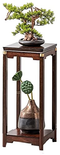 GIZNXBA Blumenständer Fensterbank Blumenregal Holz 2 Etagen Blumenbank Wohnzimmer Pflanzenregal Blumentreppe Moderner Eck-Blumenständer Für Terrasse, Balkon (Color : /Brown, Size : B1)
