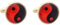 Daesar Manschettenknöpfe Herren Personalisiert, Manschettenknopf Yin Yang Hemd Manschettenknöpfe Gold mit Manschettenknopf Schachtel