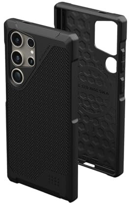 URBAN ARMOR GEAR UAG - Custodia protettiva progettata per Samsung Galaxy S24 Ultra da 6,8 Metropolis LT Kevlar nero, ricarica magnetica, robusta, militare, resistente agli urti, antiscivolo