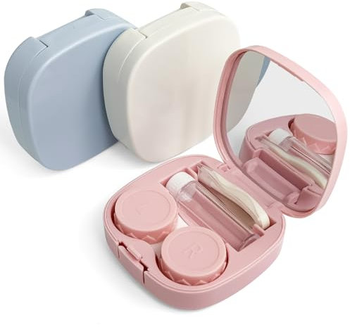 UpaClaire Contact Lens Case Portable Cute Contact Color Lens Applicator Removal Kit Durable Compact 3pcs