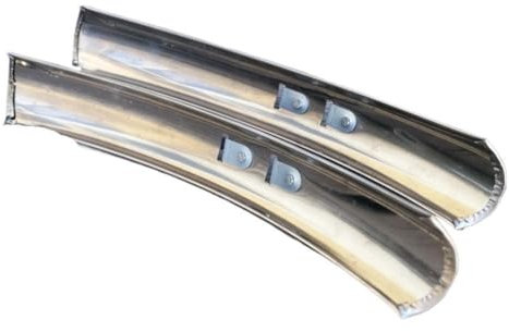 TRgqify-KM 1 Set Retro-Fahrrad-Schutzblech vorne und hinten, Fahrrad-Schutzblech-Set 700C 23C 25C Edelstahl-Schutzblechteile(Front and Rear)