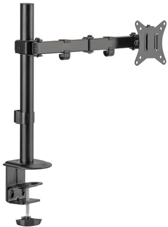 Ranqer Monitorhalterung, 17-32 Zoll Bildschirme, VESA 75 & 100 mm, Monitor Stand, Monitor Arm, Höhenverstellbar, 360° Rotation, Schwenk- und Neigbar, bis 8kg, mit Kabelmanagement