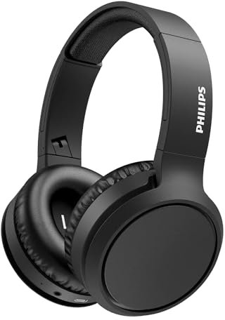 Philips H5205 - Cuffie wireless over-ear con driver da 40 mm, archetto imbottito leggero, nero