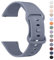 Mugust Correa para 22mm Reloj Inteligente Smartwatch,Liberación Rápida de Silicona Sport Suave Pulseras de Repuesto para 22mm Reloj para Hombre y Mujer(Gris azul)