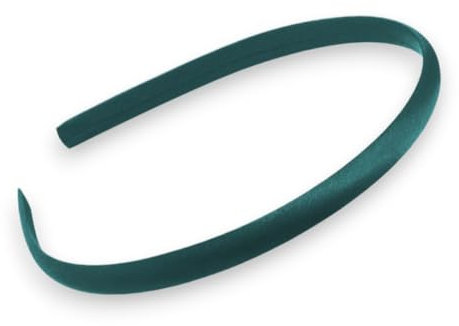 Generic Serre-tête fin recouvert de satin Couleur école Vert bouteille 1 cm