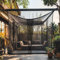 Rete per Zanzare per Patio 4.5 x 2.5 M | Dimensioni Molto Grandi e Tessuto Progettato per Esterni | Nera Rete di Protezione contro Insetti per Gazebo, Veranda e Terrazza da Giardino