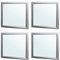ECD Germany 4x LED Panel Dimmbar Deckenleuchte 30x30 cm 12W Kaltweiß 6000K, 1200 Lumen, Trafo + Aufhängeset, Ultraslim, Quadrat, Lampe Deckenlampe Deckenstrahler Deckenpanel Wandleuchte Pendelleuchte
