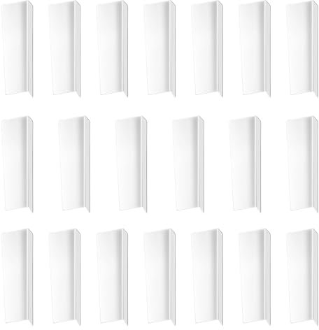 yeeplant 20 Stück Regal-Trennwände, transparent, PVC, L-förmige Trennwände für Supermarkt, Lager, Convenience Store, 20 Stück
