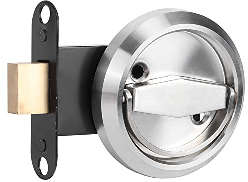 Wifehelper Boutons de Porte Intérieure de confidentialité de Serrure Double Face de Salle de Bains à la Maison Loquet de Porte en Acier Inoxydable 304 Loquets à Boulon Coulissant (argent