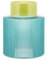 REMEMBER Glasvase Groove S Blue - 2-farbige Vase mit geriffeltem Vasenkörper - 18 cm, ø 15 cm