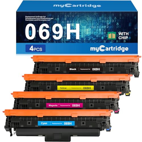 MYCARTRIDGE 069H 069 Toner Kompatibel für Canon 069H Toner Cartridge (Mit Chip) für CRG-069H CRG-069 für Canon i-Sensys MF752Cdw LBP673Cdw MF754Cdw (Schwarz Cyan Magenta Gelb, 4 Pack)