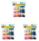 Set per Amigurumi Gründl 10 colori matita (10 mini gomitoli 100% cotone, ideali per uncinetto, 10 g/23 m, ferri: 3,0-4,0 mm), Multicolore (Confezione da 3)