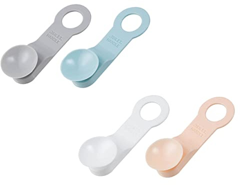 HOUDERCO praktisches WC Zubehör Toilettendeckelheber 4 Stück aus TPR wiederverwendbar und waschbar für hygienisches Anheben des Toilettensitzes im Badezimmer