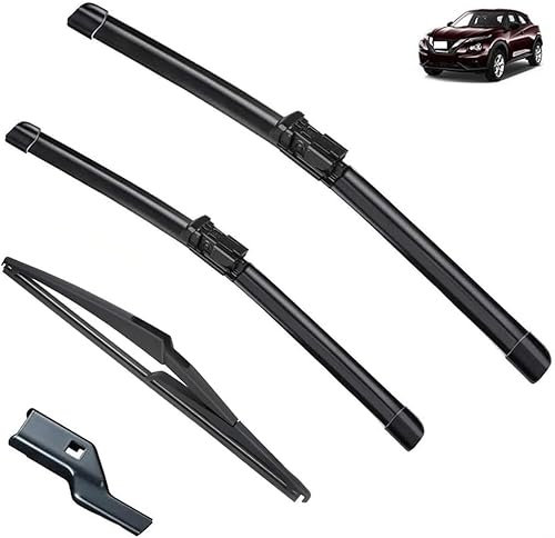 AjaxCat Juego de escobillas limpiaparabrisas Delanteras y traseras,limpiaparabrisas Adecuado para Nissan Juke F16 2019-2023