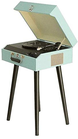 CUTPOIY Record Players Retro, Music Box Multifunctional Portable Phonograph Suitcase Record Player Recorder & Headphone Jack Aux