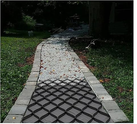 KPKPK HDPE Geogrid for Driveway & Slope Stabilization - Heavy-Duty Gravel Grid for Patios, Parking, and Garden Paths(4x50 m (13x164 ft) 2/5cm High)