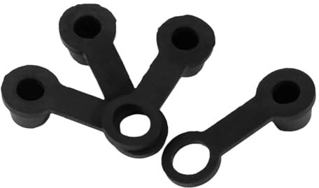 Tapa de Pezón de Freno Goma Motocicleta Negra, Kit Cubierta Polvo 4 Piezas para Automóviles, Motos con Aplicaciones Tornillo 8 Mm, Fácil Instalar, Uso Universal, Hecho Caucho Duradero,