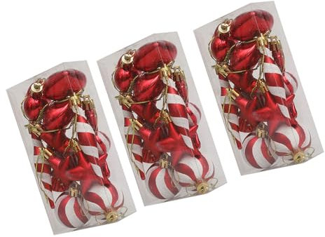 Set di decorazioni per albero di Natale, decorazioni per albero di Natale, diversi colori