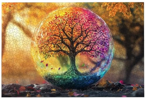 Puzzle 2000 Pezzi Albero della Vita per Adulti, 99.5x70.5 cm Puzzle Colorato per Decorazione Parete, Giochi Educativo per Famiglie, Puzzles in Legno Impegnativi, 2000 Pezzi Puzzles per Regalo, -8718