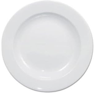 Olympia Whiteware tiefe Dinner Teller-Set 270 mm – 430 ml (6er-Pack), weißes Porzellan, lebenslange Garantie auf Kantensplitter – ofen-, mikrowellen-, spülmaschinenfest – BS4034-zertifiziert, C363