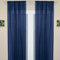 Maple Textiles Crystal Navy Plain Voile 90 Drop Curtain Sheerr Panel for Winows and Doors