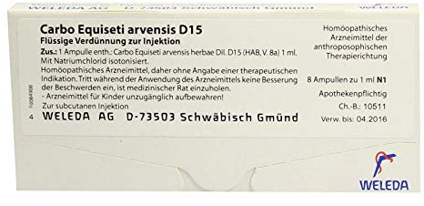 CARBO EQUISETI arvensis D 15 Ampullen 8X1 ml