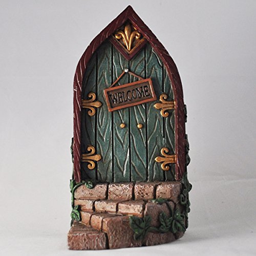 Prezents.com Fairy Door - Step Golden Metalwork Blue
