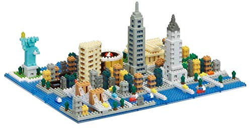 Nanoblock - Manhattan - 3D Puzzle Set von Micro Blocks Constructions - New York Modell - 3D Konstruktion - 1480 Teile