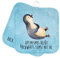 Mr. & Mrs. Panda 2er Set Topflappen Pinguin Lachen - Geschenk, Ofenhandschuh, Fröhlichkeit, Topfuntersetzer, Topflappenset, Schöne Topflappen,