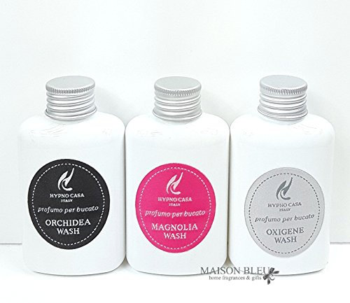 Hypno CASA - Profumo Lavatrice Tris Prova: Orchidea Wash, Magnolia Wash, Oxigene Wash 100 ml