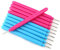 10 Stücke Papier Quilling Stift, Kunststoff Schlitz Quilling DIY Papier Handwerk Werkzeuge Wirtschafts (Rose Rot/Hellblau)