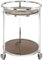 Fink - Siena - Barwagen - Rund - Edelstahl/Glas - Grau/Silberfarben - H.80 x D: 55cm - 3teiliges Set