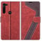 MOBESV Phone Cover For Motorola Moto G8 Power, Flip Wallet Case for Motorola Moto G8 Power Phone Case, Red/Dark Purple