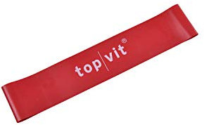 top vit Loops Fitnessband aus Latex I Widerstandsbänder für Gymnastik, Fitness, Yoga, Pilates I Gymnastikband in rot (mittel), 5 x 23 cm