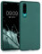 kwmobile Case kompatibel mit Huawei P30 Hülle - Schutzhülle aus Silikon metallisch schimmernd - Handyhülle Metallic Petrol