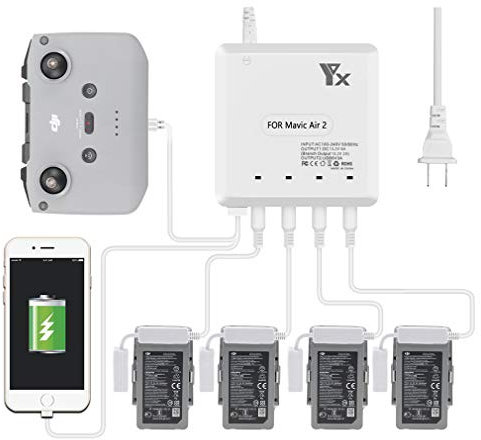 Taoke para Mavic Air 2 / Air 2S Cargador Inteligente de bater¨ªa Cargador de bater¨ªa m¨²ltiple