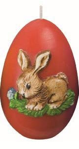 Eikerzen Häschen Rot 90 x 60 mm, 6 Stück